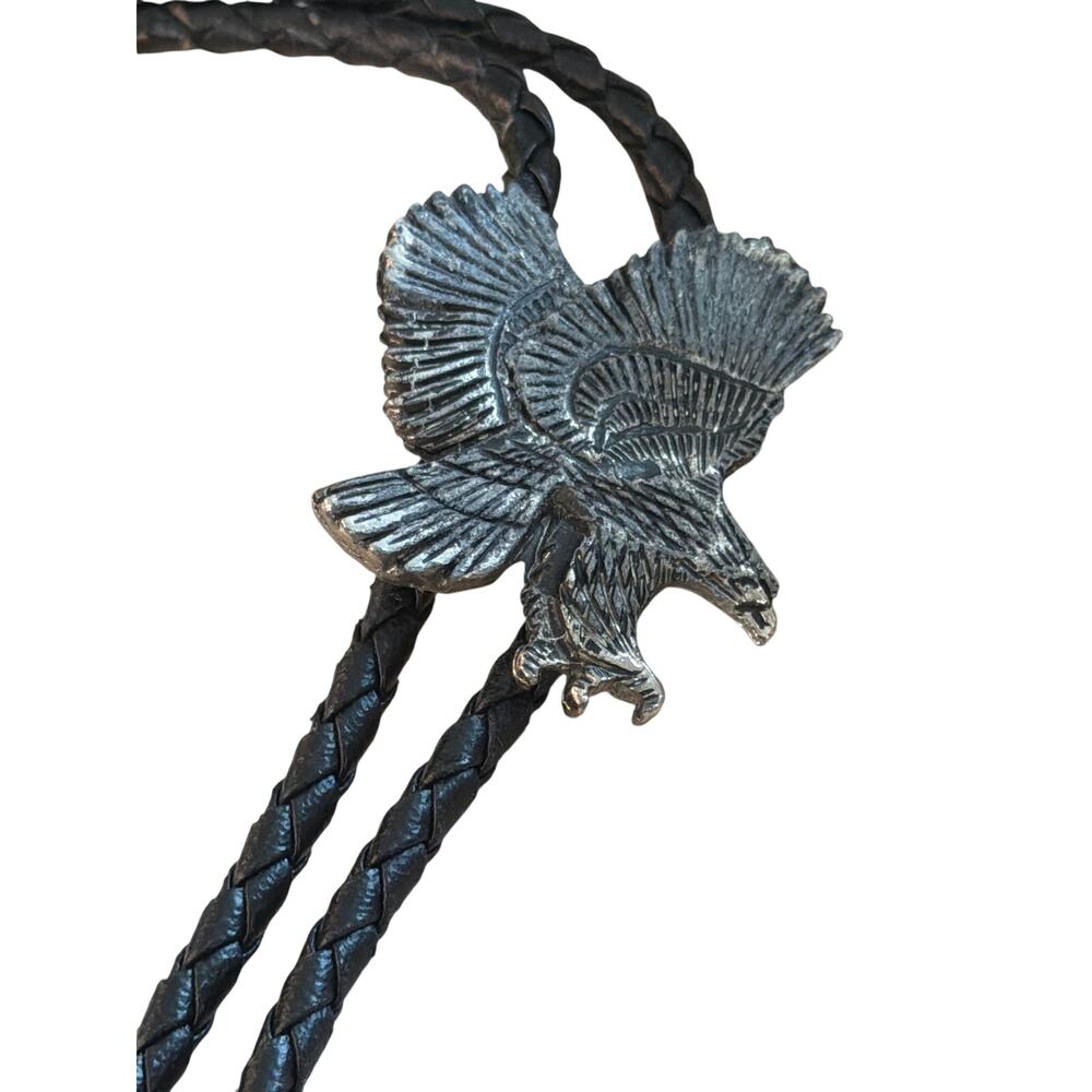 Eagle Bolo Tie Silver tone Metal